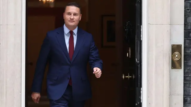 Wes Streeting leaving No 10 Downing Street