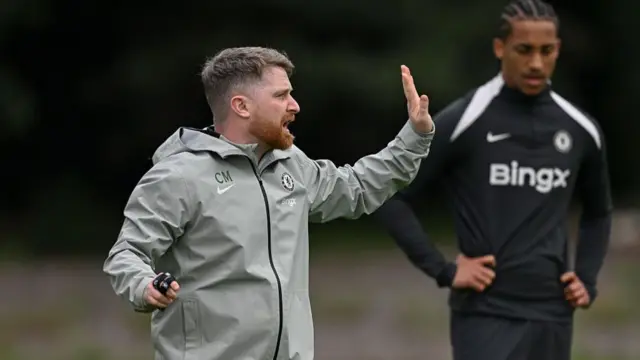 Calum McFarlane in Chelsea training