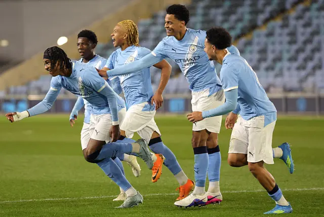 Man City youth team celebrate