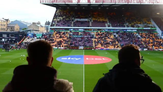 The view onto the pitch at Valley Parade