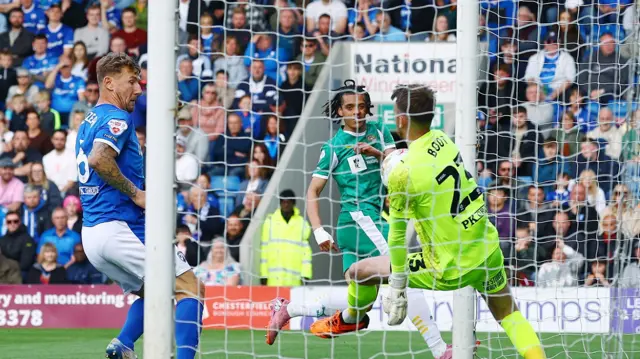 Jayden Luker scores the only goal for Notts County at Chesterfield