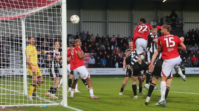 Salford head against the post