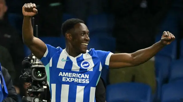 Danny Welbeck celebrates after scoring