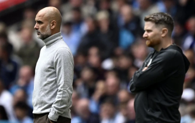 Manchester City manager Pep Guardiola during the match