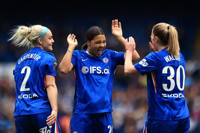 Sam Kerr celebrates