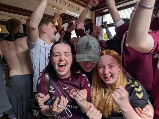 celebrating fans