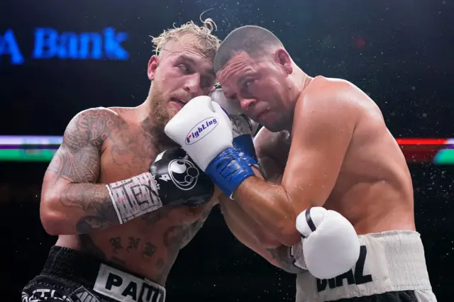 Jake Paul and Nate Diaz boxing