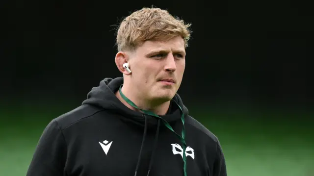 Jac Morgan before Ospreys' game at Leinster