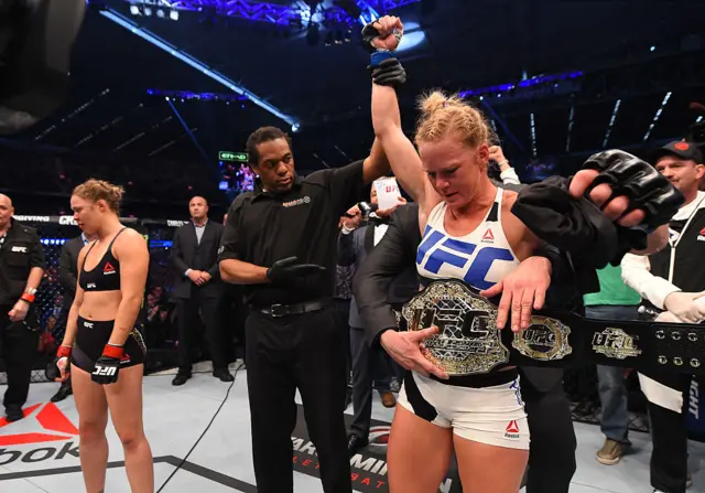 Ronda Rousey and Holly Holm