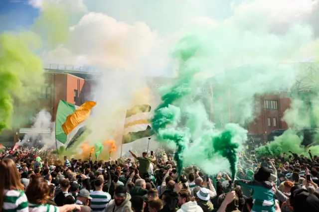 Fans at Celtic Park