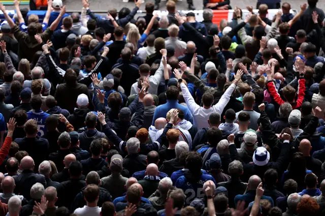 Chelsea fans at Wembley