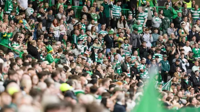 General view of Celtic fans