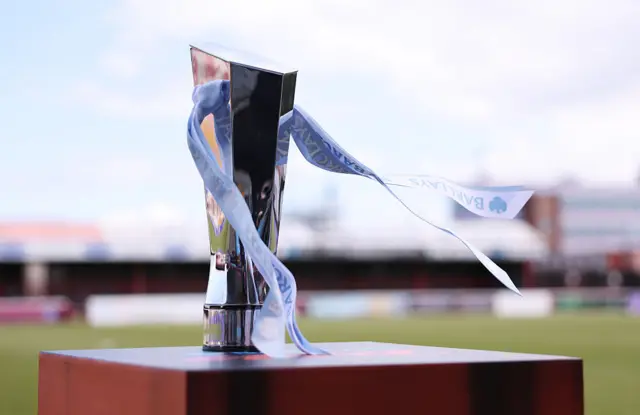 WSl trophy with ribbons blowing in the wind