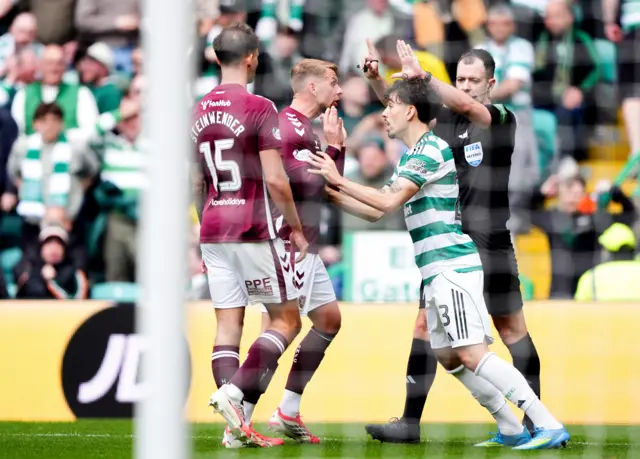 Hearts players protest