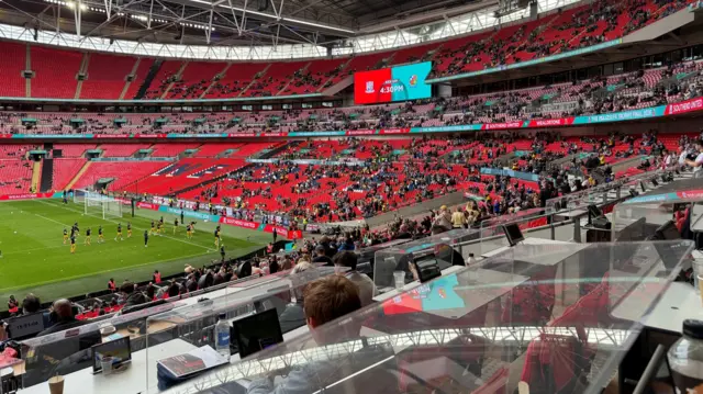 Wembley Stadium before the FA Trophy final