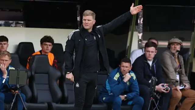Newcastle United manager Eddie Howe during the Premier League match between Newcastle United and West Ham United at St James' Park