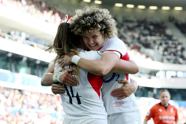 Kildunne and Breach celebrate