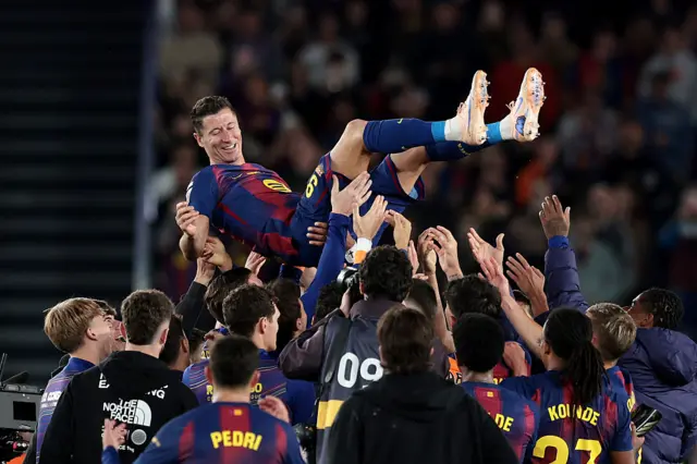 Barcelona forward Robert Lewandowski
