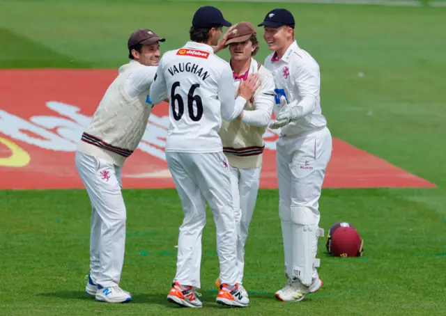 Somerset congratulate Tom Abell