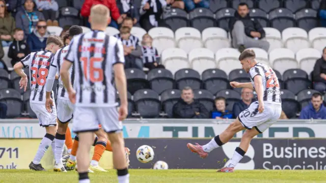 Jake Young scores for St Mirren against Dundee United