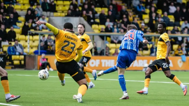 Nicky Clescenco scores for Kilmarnock against Livingston