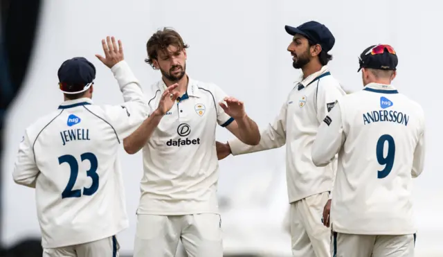 Ben Aitchison takes a wicket