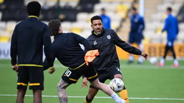 Livingston players celebrating