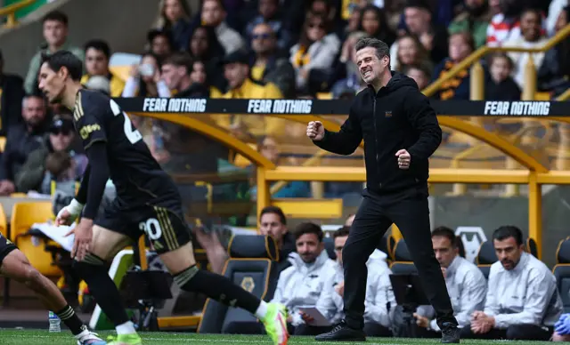 Fulham's manager Marco Silva vents his frustration during the Premier League match between Wolverhampton Wanderers and Fulham at Molineux