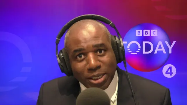 Davis Lammy speaking on Radio 4's Today programme