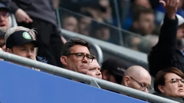 Mayor of Greater Manchester Andy Burnham in the stands during the Everton-Sunderland match