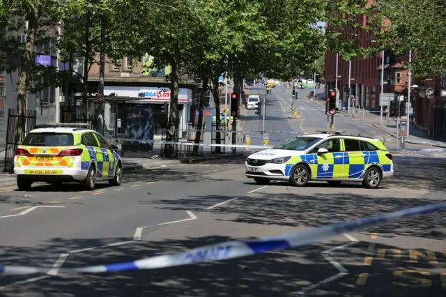 Police cordon in Nottingham