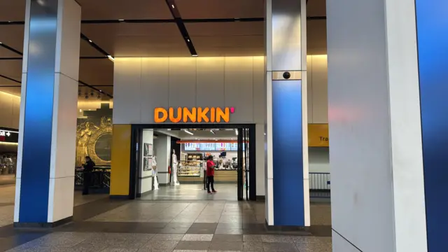 An empty Dunkin' Donuts