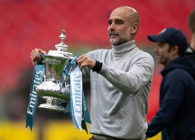 Guardiola holds the FA Cup