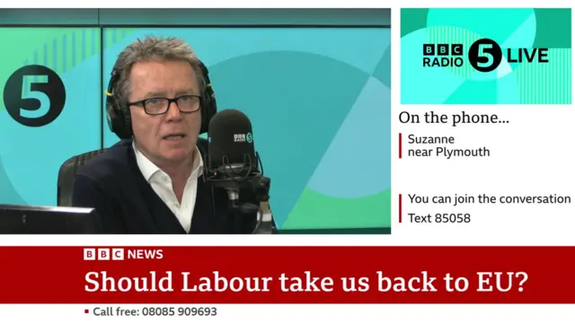 BBC Radio 5 Live screen shot of Nicky Campbell's programme