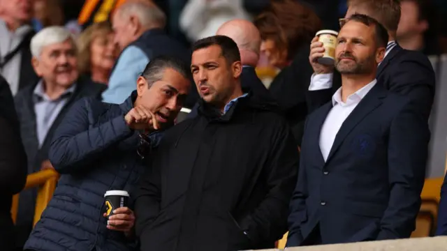 Chelsea co-owner Behdad Eghbali, Laurence Stewart and Paul Winstanley, two sporting directors