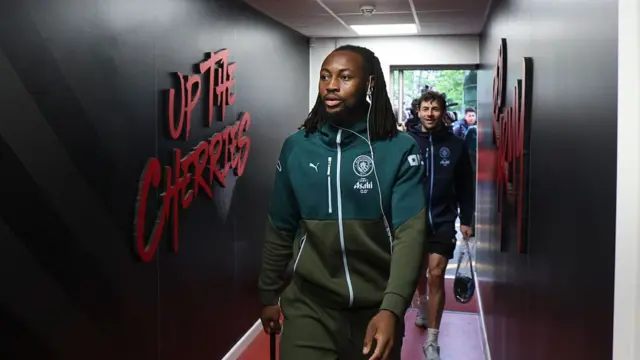 Antoine Semenyo arrives at Vitality Stadium
