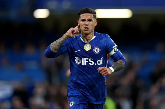 Enzo Fernandez of Chelsea celebrates