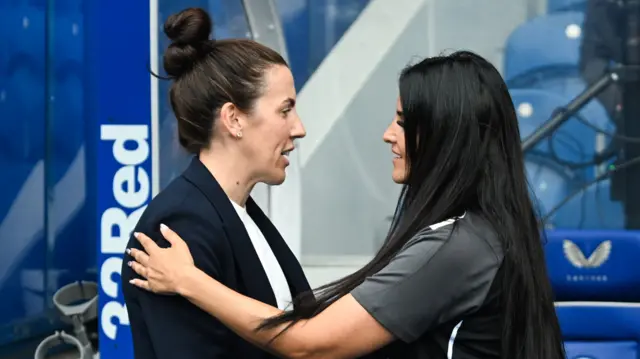 Rangers head coach Leanne Crichton and Hearts counterpart Eva Olid