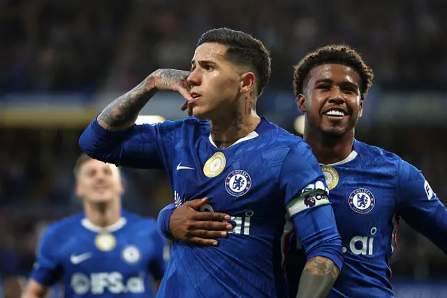 Enzo Fernandez of Chelsea celebrates scoring
