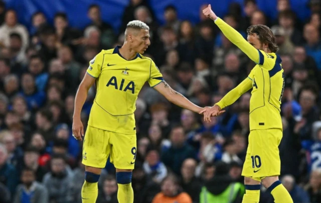 James Maddison (R) after scoring the 2-1 goal