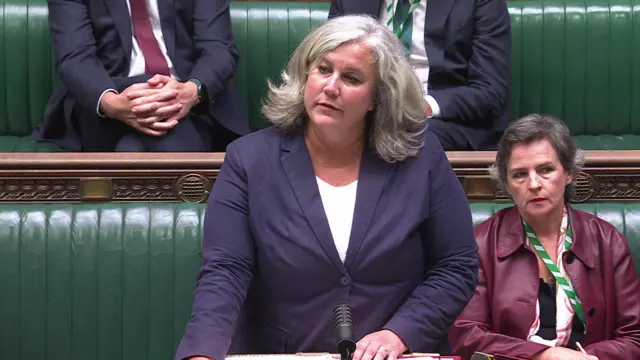 Heid Alexander at the despatch box in the House of Commons