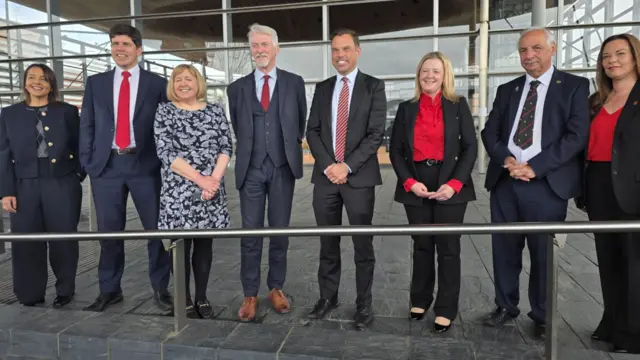 A group of Labour politicians stood next to each other