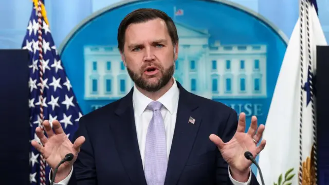 Vance speaking at the White House on Tuesday