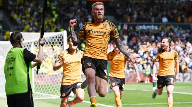 Oli McBurnie celebrates