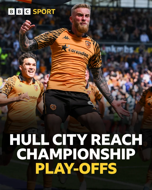 Hull City reach Championship play-offs graphic