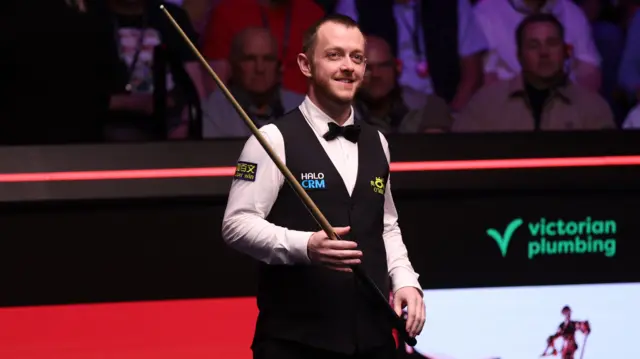 Mark Allen during his match against Wu Yize