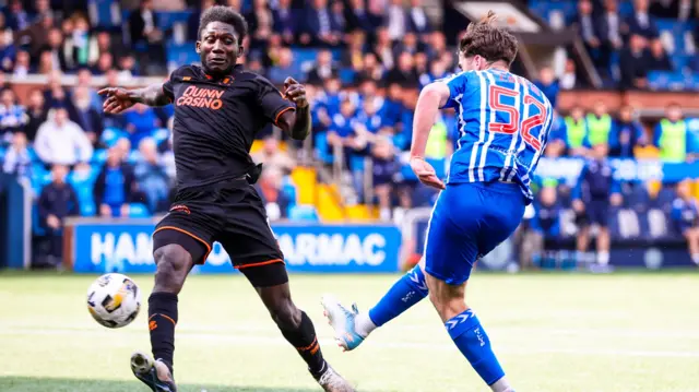 Findlay Curtis scores for Kilmarnock against Dundee United