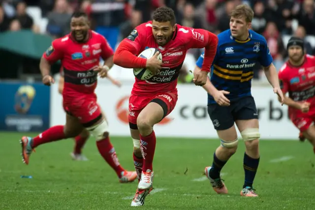 Bryan Habana scoring v Leinster