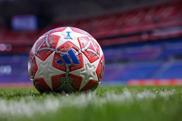 UWCL match ball ready at Groupama Stadium