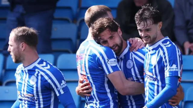 Kilmarnock players celebrating